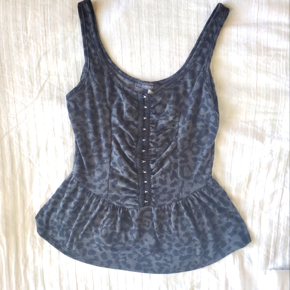 Limonata, Black leopard print Tank, Small